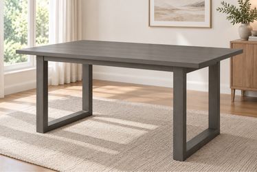 Brand New Gray Wood Dining Table – $100