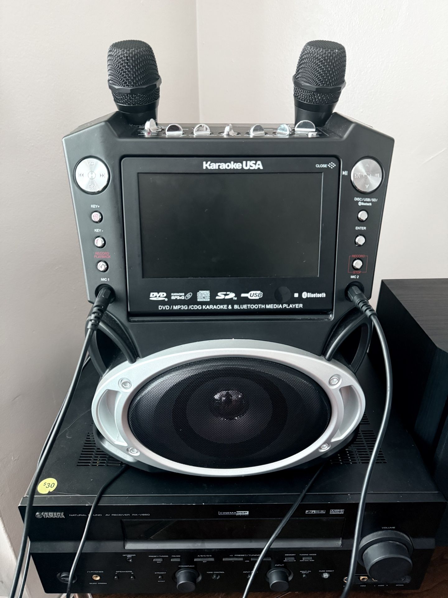 Karaoke USA Portable Karaoke System with Screen and Microphone – Great Condition!