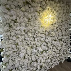 White Flower Wall 8x8 5D