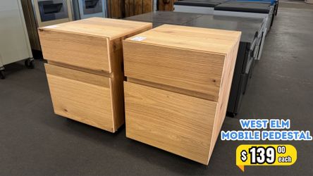 West Elm Mobile Pedestal Cabinet