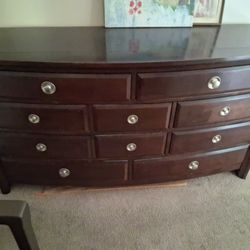 Dresser And Mirror And 2 Nightstands
