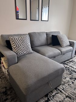 Playday Gray 93" 2 Piece Couch