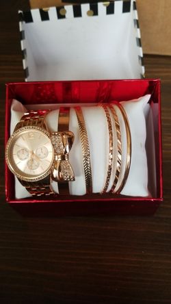 A watch and bracelets