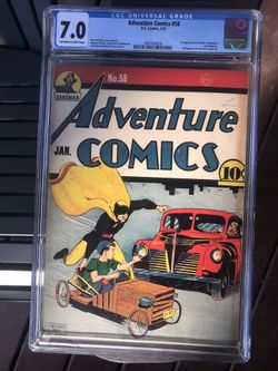 Adventure Comics #58 (1941) CGC 7.0 — O/w To White; 1st Man hunter (Paul Kirk)