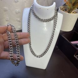 Set of Stainless Steel chains and braceletes  For men 
