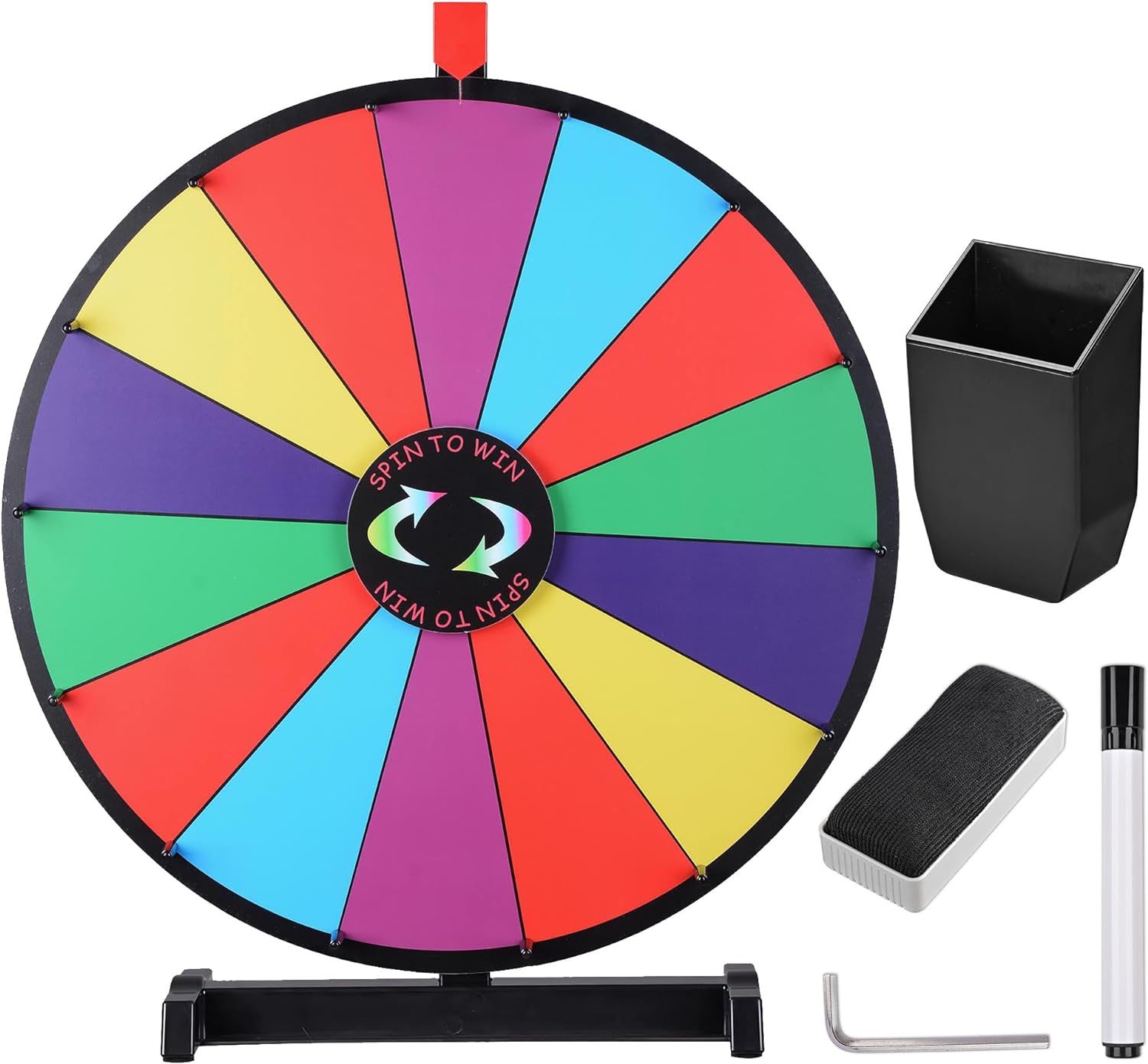 24 Prize Wheel Tabletop Floor Stand 14 Slot Spin The Wheel Game  Thanksgiving Sale