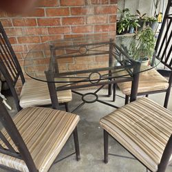 Heavy Duty Iron And Glass Table