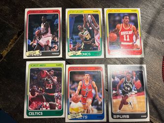 1988-89 Fleer NBA Basketball Cards Lot of 6