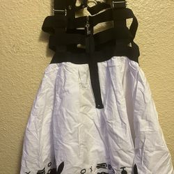 Little For Big Overall Skirt Romper Small