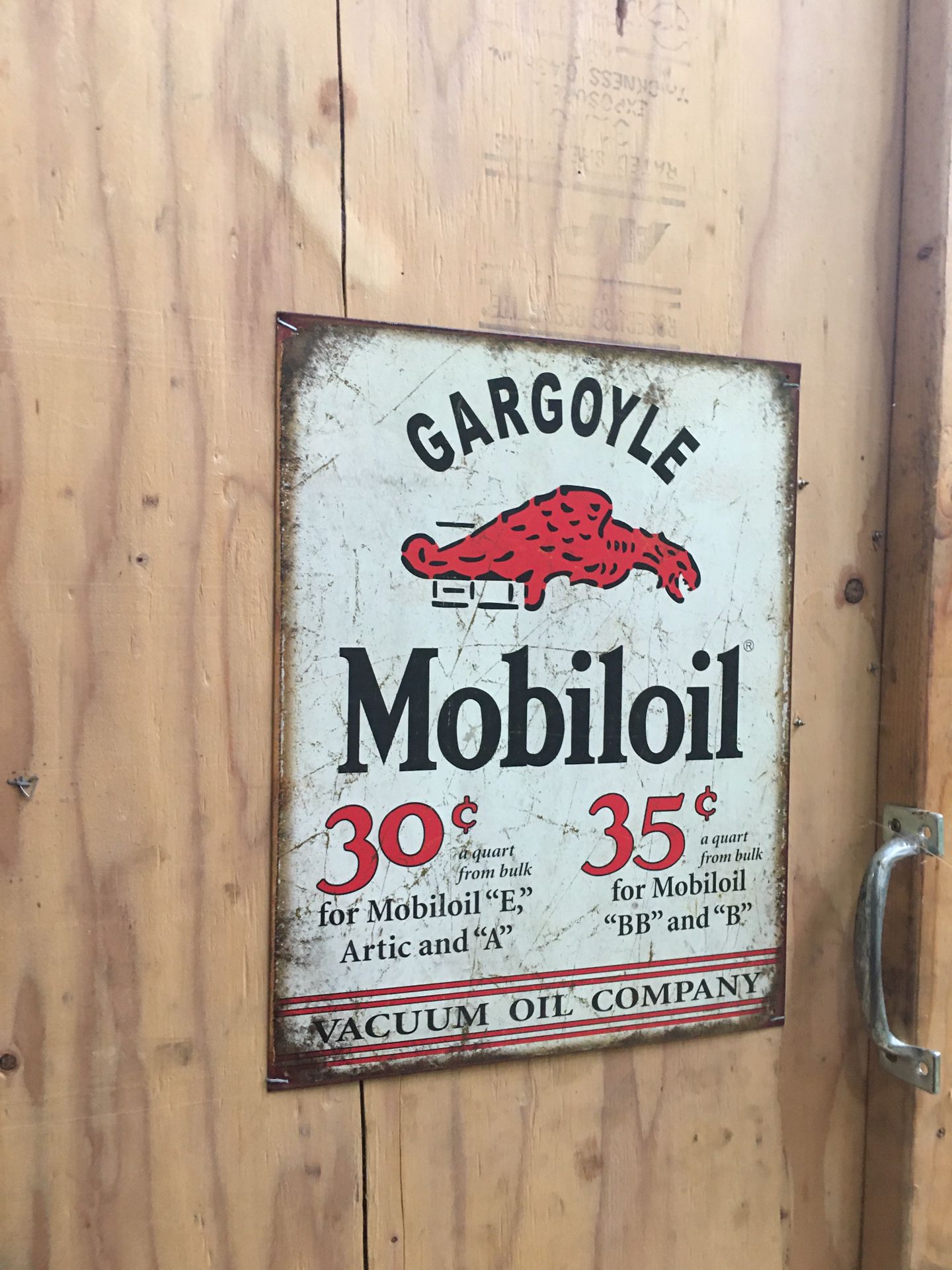 Old Gas Signs Texaco & Gargoyle Mobil Oil
