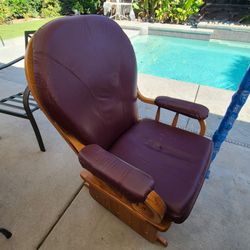 Wood Glider Rocking Chair