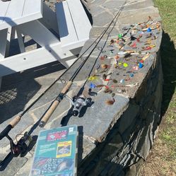 Daiwa Morrum Spinning Rod with Reel Plus another Spinning Combo Plus 50 Lures (mostly Mepps Spinners)