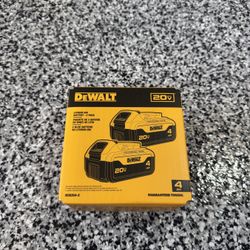 DEWALT 20V MAX Premium Lithium-Ion 4.0 Ah Battery Pack (2 Pack)