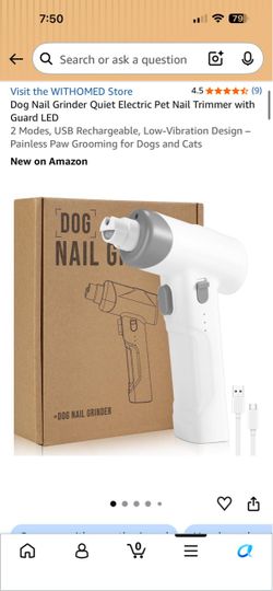 Electric Pet Nail Grinder with USB Cable