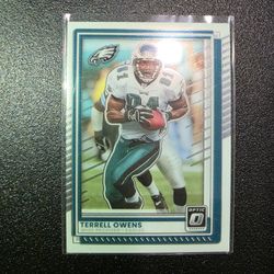 TERRELL OWENS EAGLES OPTIC PANINI NFL SPORTS CARD!