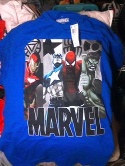 Iron Man Captain America Spider-Man and The Hulk extra large Marvel t-shirt brand new with price tags