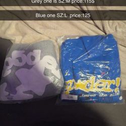 Spyder Hoodies!  (Grey:M Price 115$) (Blue:L Price:125$)
