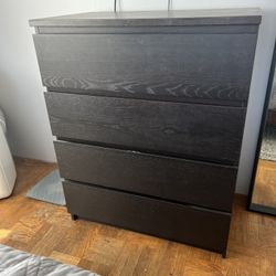 IKEA Malm 4-drawer Dresser (black-brown) for Sale in Oakland, CA