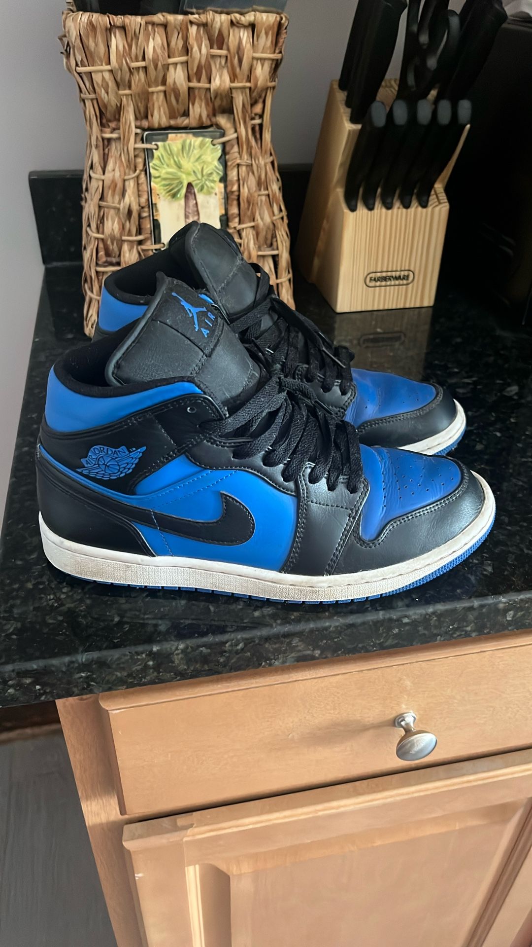 Size 8 Nike Air Jordan 1 Royal Blue And Black