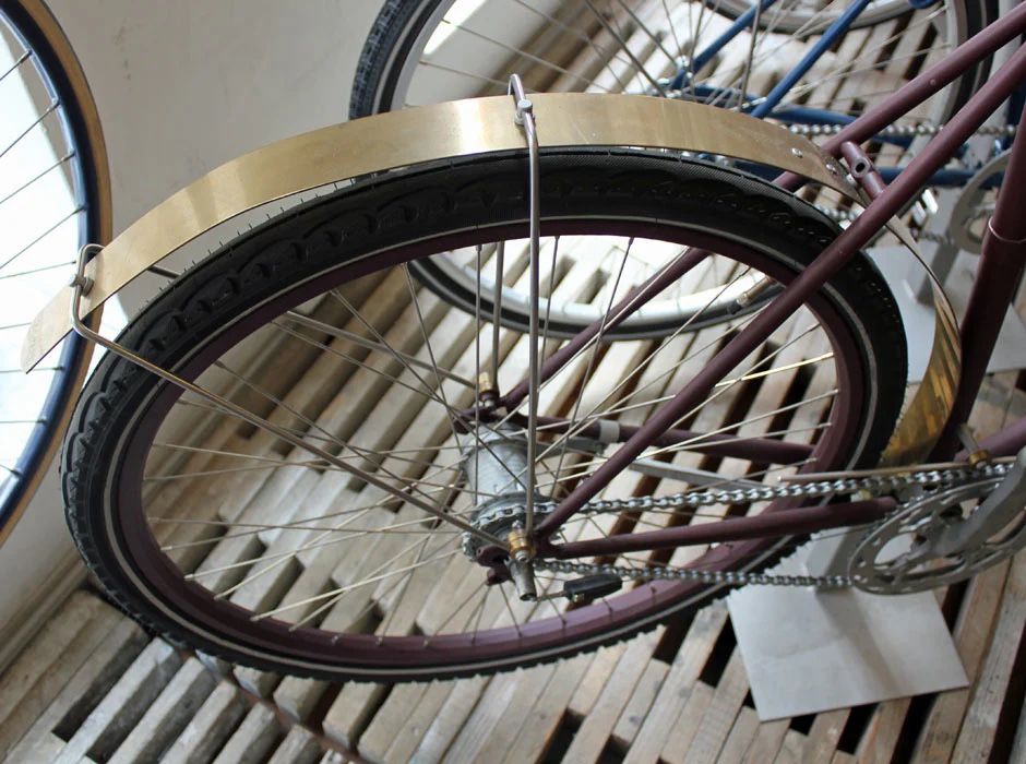 Sögreni of Copenhagen BRASS Fenders / Mud Guards And Luggage Carrier for Bicycle