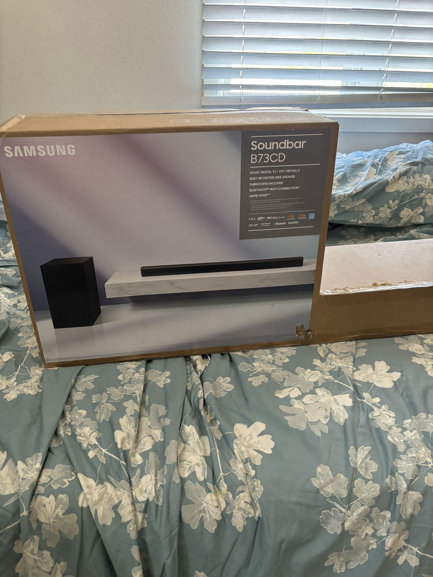 Samsung HW-B73CD/ZA 5.1 Channel Soundbar with DTS Virtual:X and Wireless Subwoofer