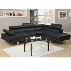 Gorgeous Black Colored 2 piece Sectional Set