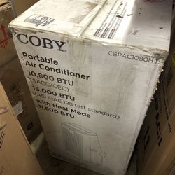 New Coby 15000 BTU Portable Air Conditioner With Heat