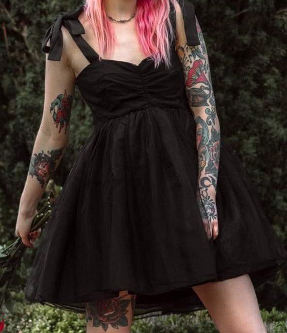 Goth Tulle Babydoll Dress