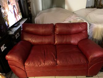 Smaller red couch