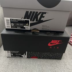 Air Jordan 3 Retro and Jordan 1 Replacement Boxes Size 9