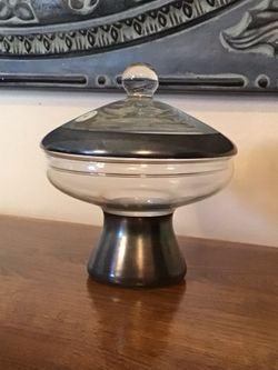 Vintage Mid Century Modern Candy Bowl with Lid