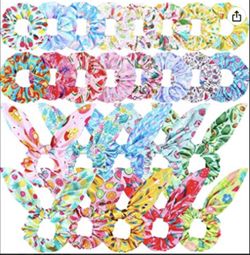4 Pcs Cute Hair Scrunchies Bulk Kawaii Colorful Unicorn Rainbow Strawberry Fruits Animal