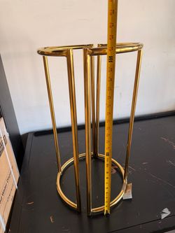 Modern Gold Metal Round Side Table Legs / Base – 20” Tall