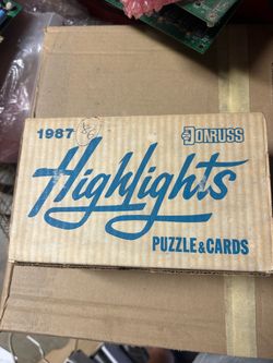 Vtg 1986 Donruss Highlights Baseball Puzzle and Cards