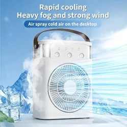 Portable Air Conditioner Misting Fan USB Rechargeable Desk Fan