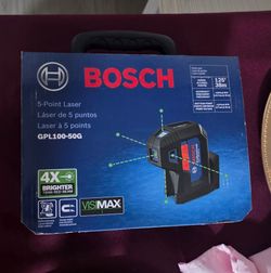 Bosch GPL100-50G, a 125-foot green-beam 5-point