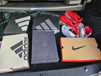 Nike and addidas shoes with box