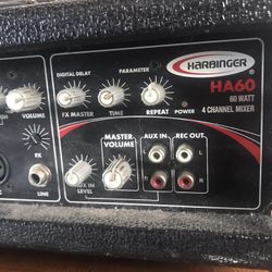 Harbinger HA60 PA 4 Channel Mixer 60 Watts