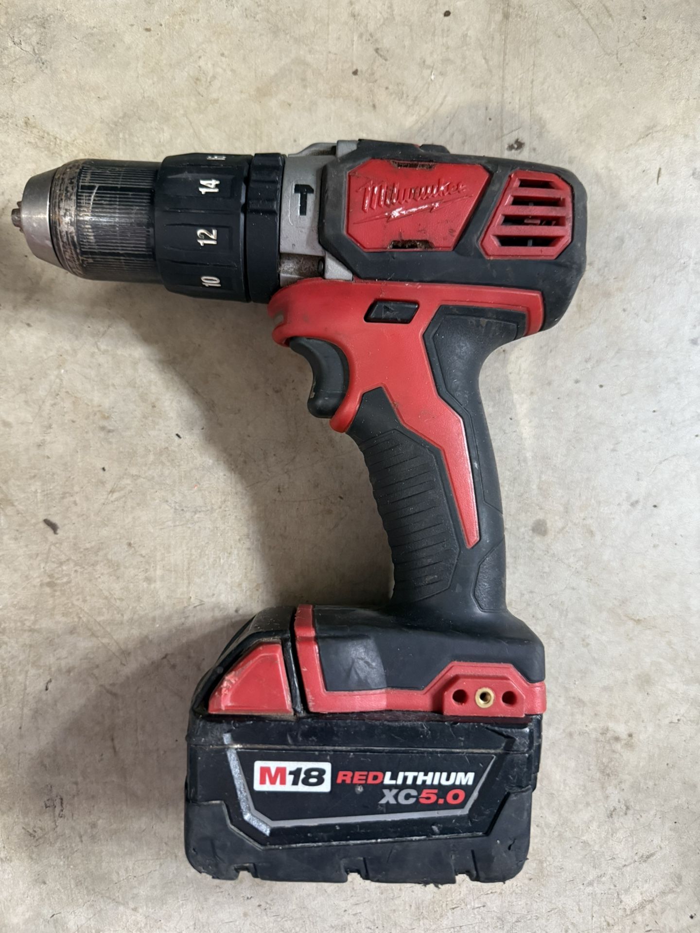 Milwaukee M18 1/2β Hammer Drill with 5.0Ah Battery β Model 2607-20