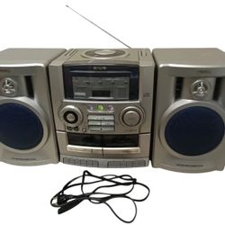 AIWA Boombox CA-DW535U Double Cassette CD Player WORKS