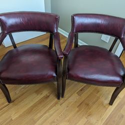 Padded Leather Chairs