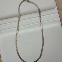 18” Solid 10k Herringbone Necklace