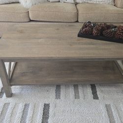 Table Center Coffe Table Wood Light Brown 