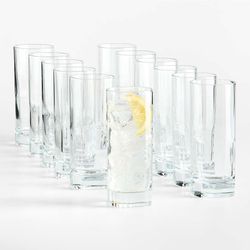 Crate & Barrel Strauss Drinking Glasses, Set of 12