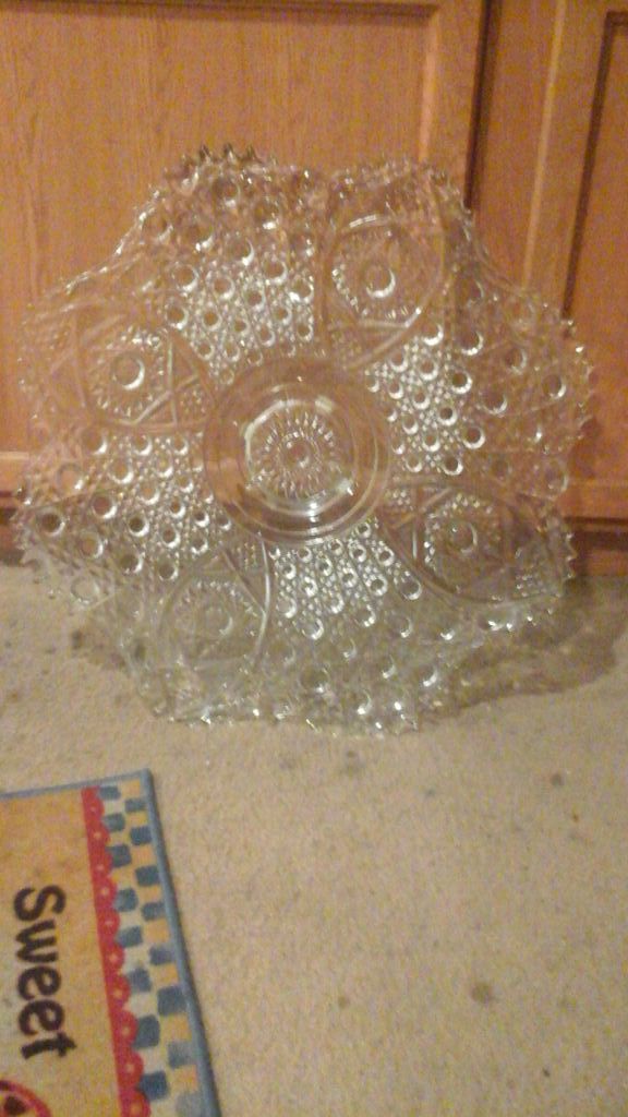 2 foot crystal fruit/food plate