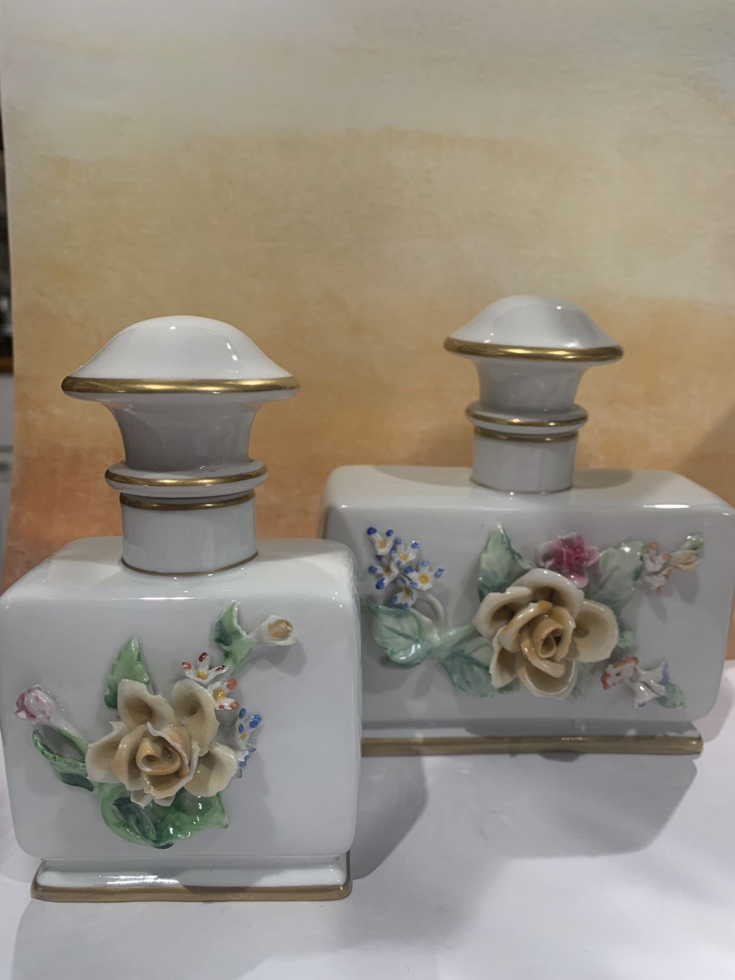Vintage Set Porcelain Perfume Bottles