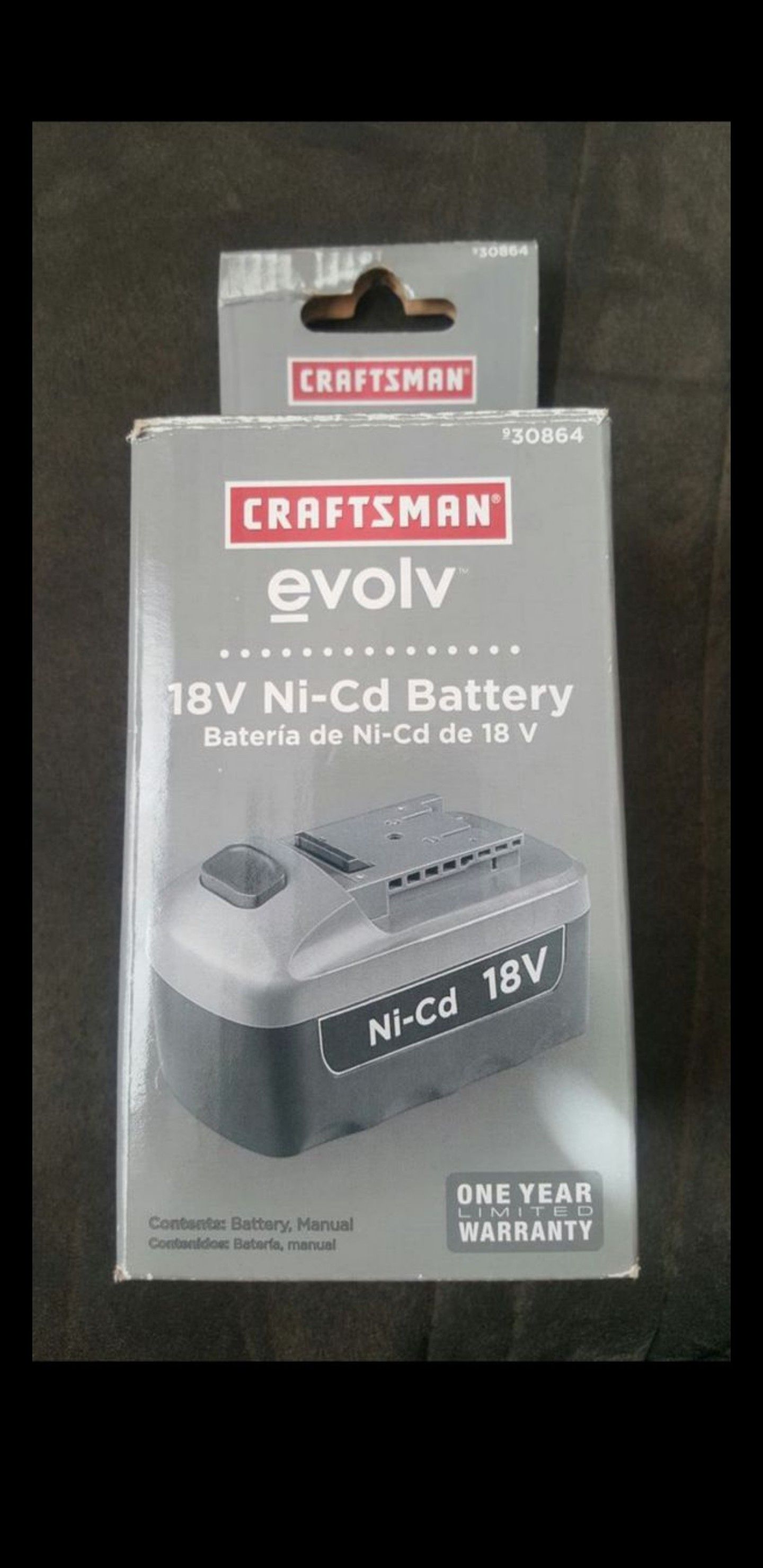 NEW CRAFTSMAN EVOLV 18V NI CD BATTERY 15 for Sale in Chula Vista CA OfferUp