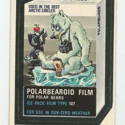 1975 Topps Wacky Packs Polabearoid  Films Sticker