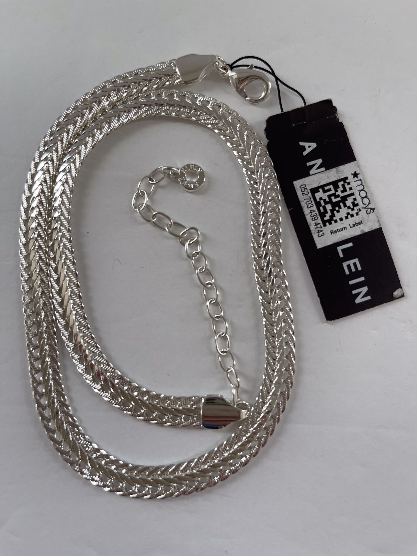 Ann Klein Necklace New with Tags Silver Tone Lobster Clasp