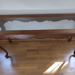Sofa / Entry Table Wood Glass 